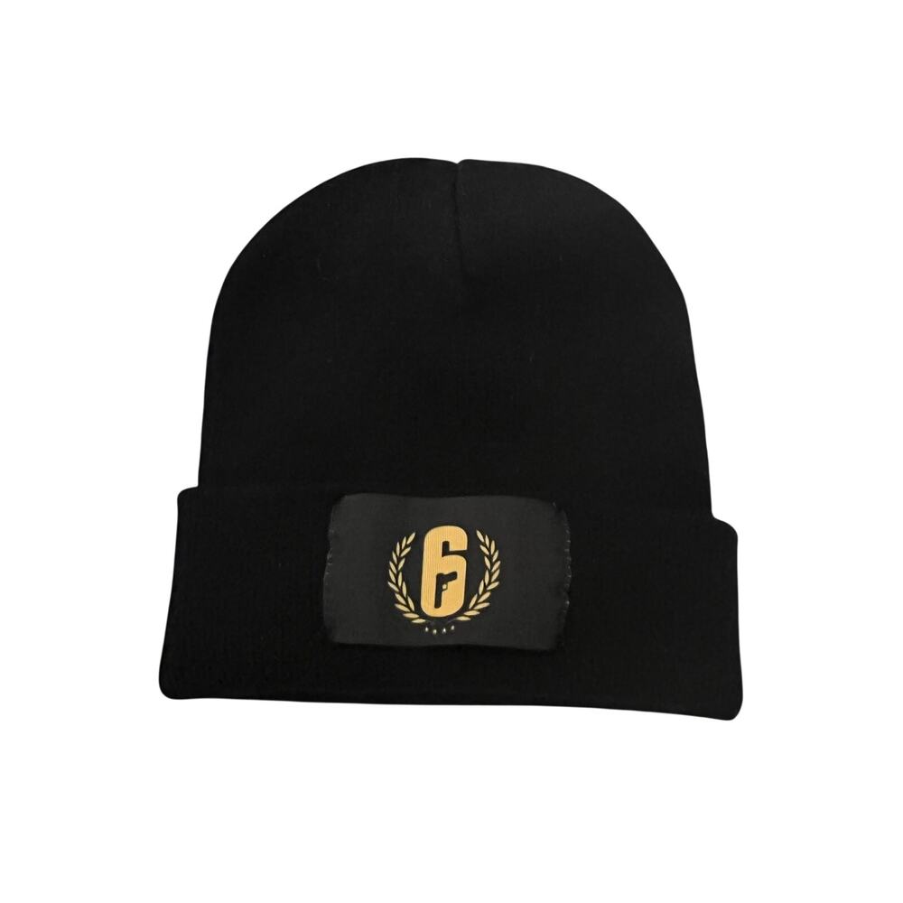 Rainbow Six Siege Strat Roulette Black Beanie Hat Universal Knit Grunge Military